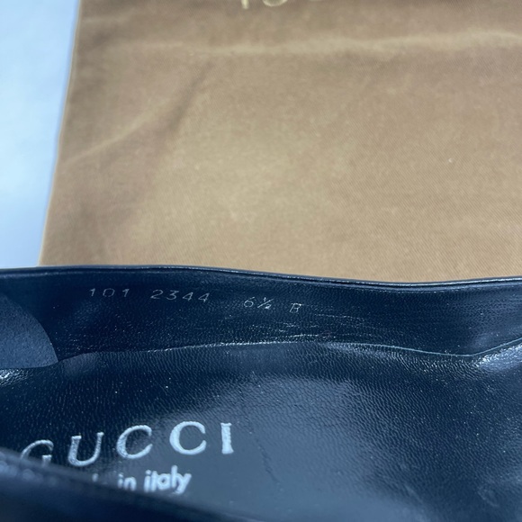 Gucci Pumps Black Square toe stacked heel 6.5 - Picture 5 of 7
